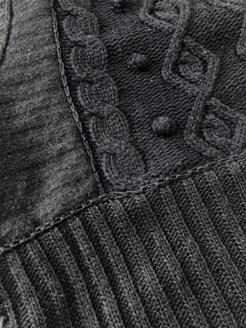 Kemkes Spencer black patchwork knit