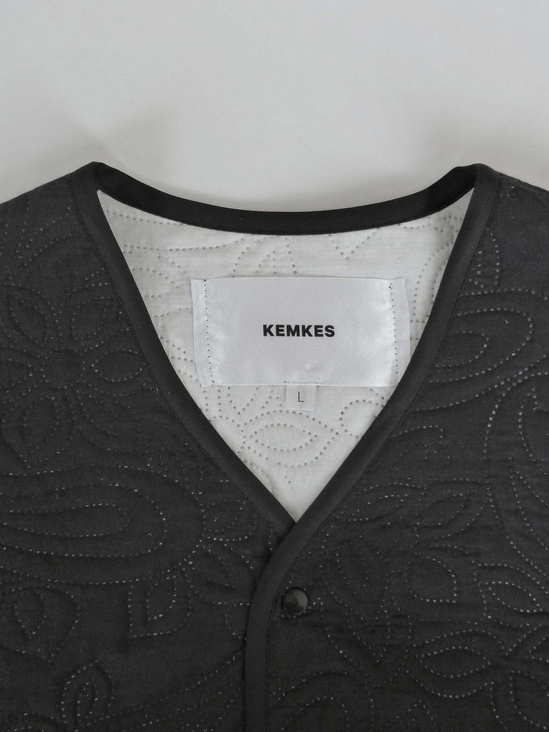 Load image into Gallery viewer, Kemkes Black Quilt Jacket L
