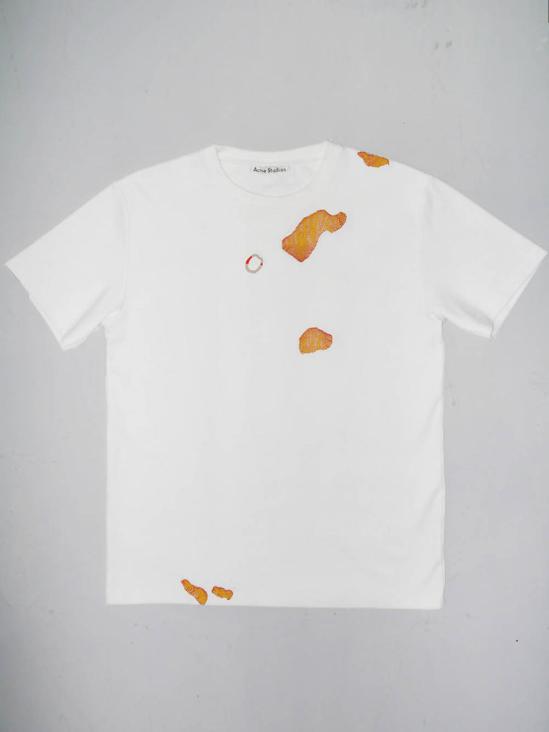 Load image into Gallery viewer, Studio Mend Vintage White Mended Acne T-Shirt