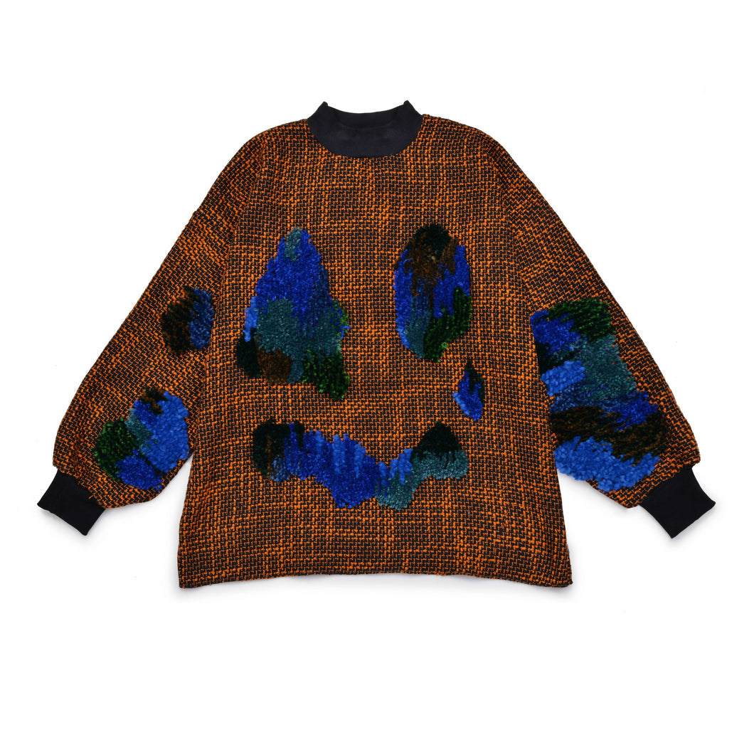 Load image into Gallery viewer, Pat Guzik Orange Kundel Upcycled Sweater