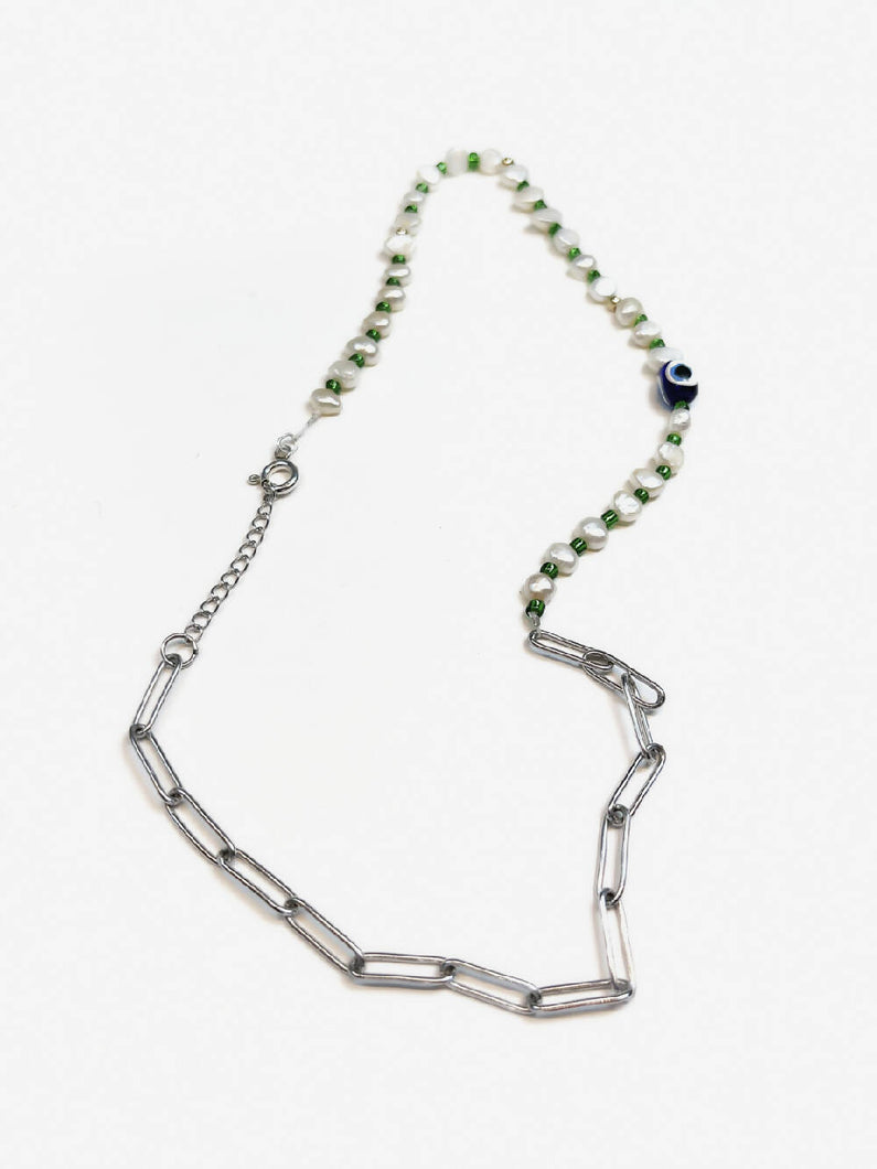 Load image into Gallery viewer, SHUV SHUV Silver &amp; Pearl Necklace