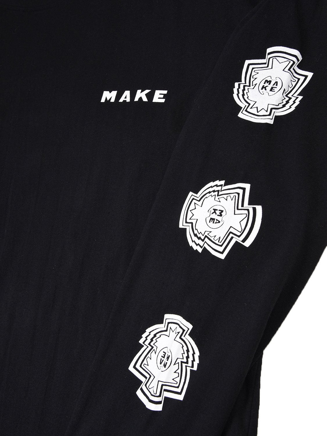 Make Logo Black Graphic Longsleeve T-Shirt