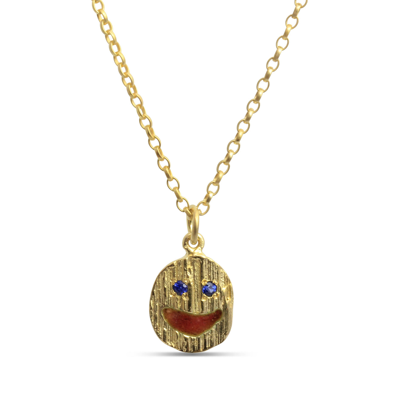 Eily O'Connell Smiley face portrait Necklace