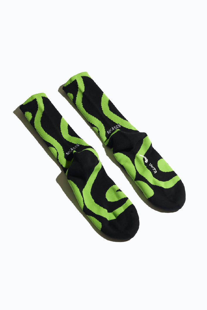 Load image into Gallery viewer, Socksss Green Trouble Organic Sock