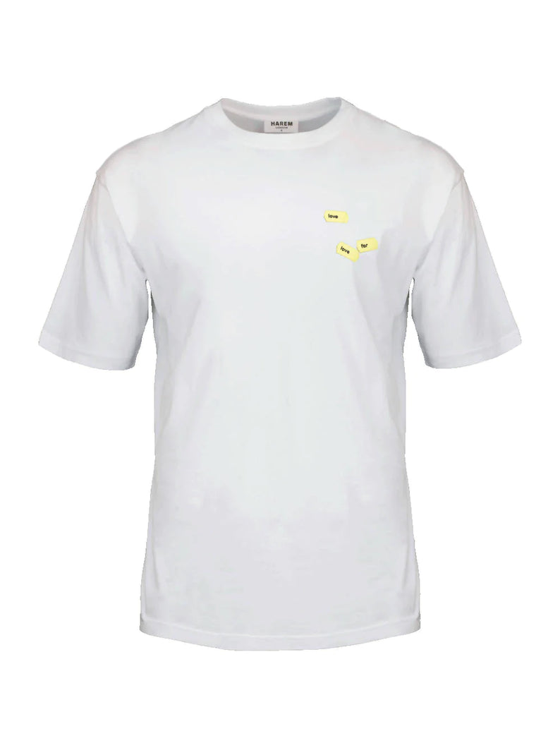 Load image into Gallery viewer, harem london White Organic Love T-shirt