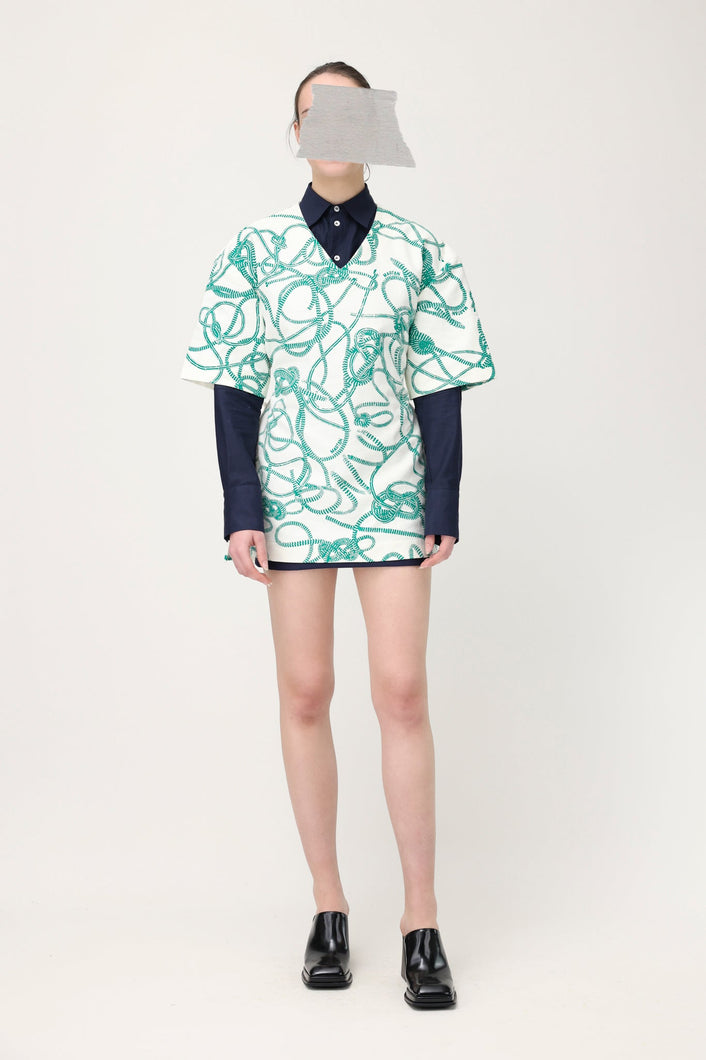 Load image into Gallery viewer, Martan Mathou T-shirt Knotted Print