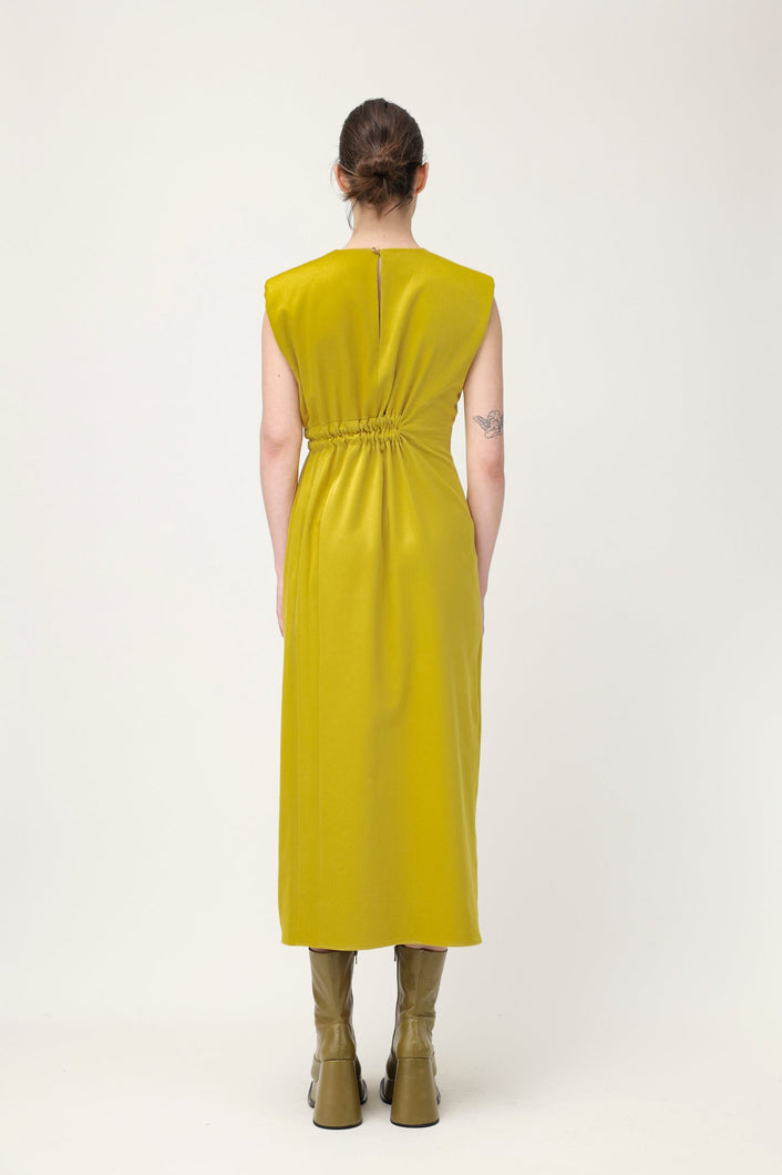 Load image into Gallery viewer, Martan Julia Dress Dirty Yellow