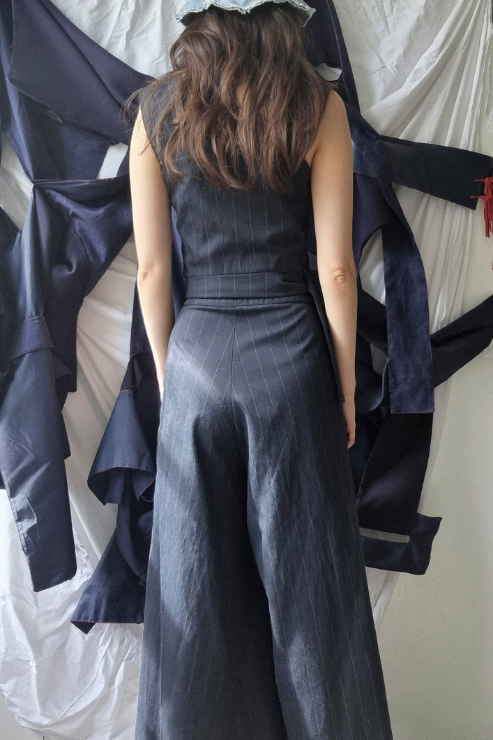 Load image into Gallery viewer, 1800 Gallons LIMITED Pinstripe Henley Wrap Trousers