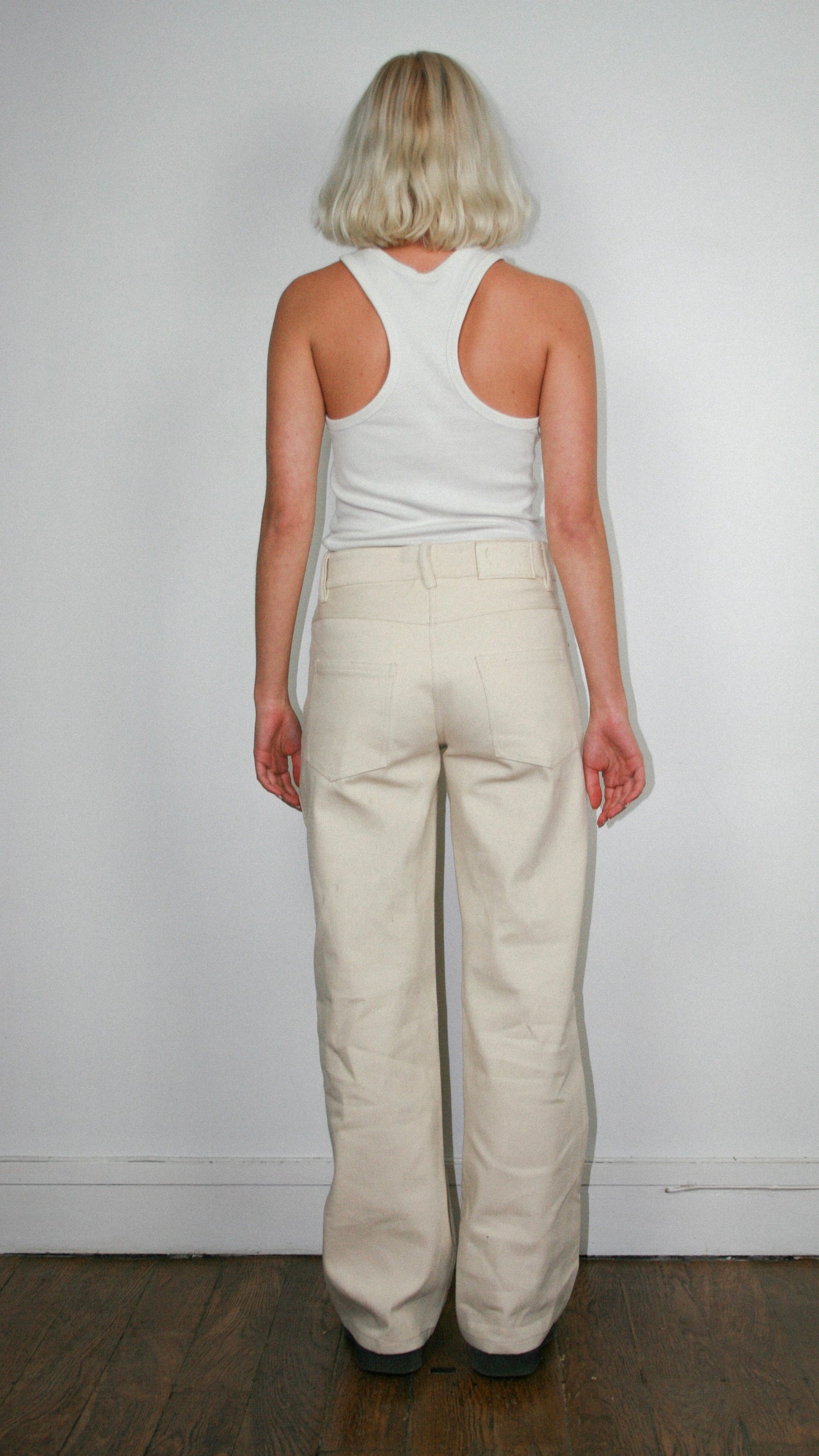 Krem Editions Relaxed Low Waist Off White Jeans