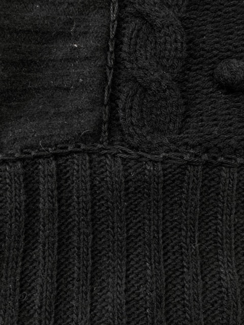 Kemkes Spencer black patchwork knit