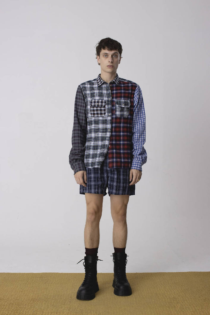 Load image into Gallery viewer, Cavia Ludo Patchwork Plaid Shirt