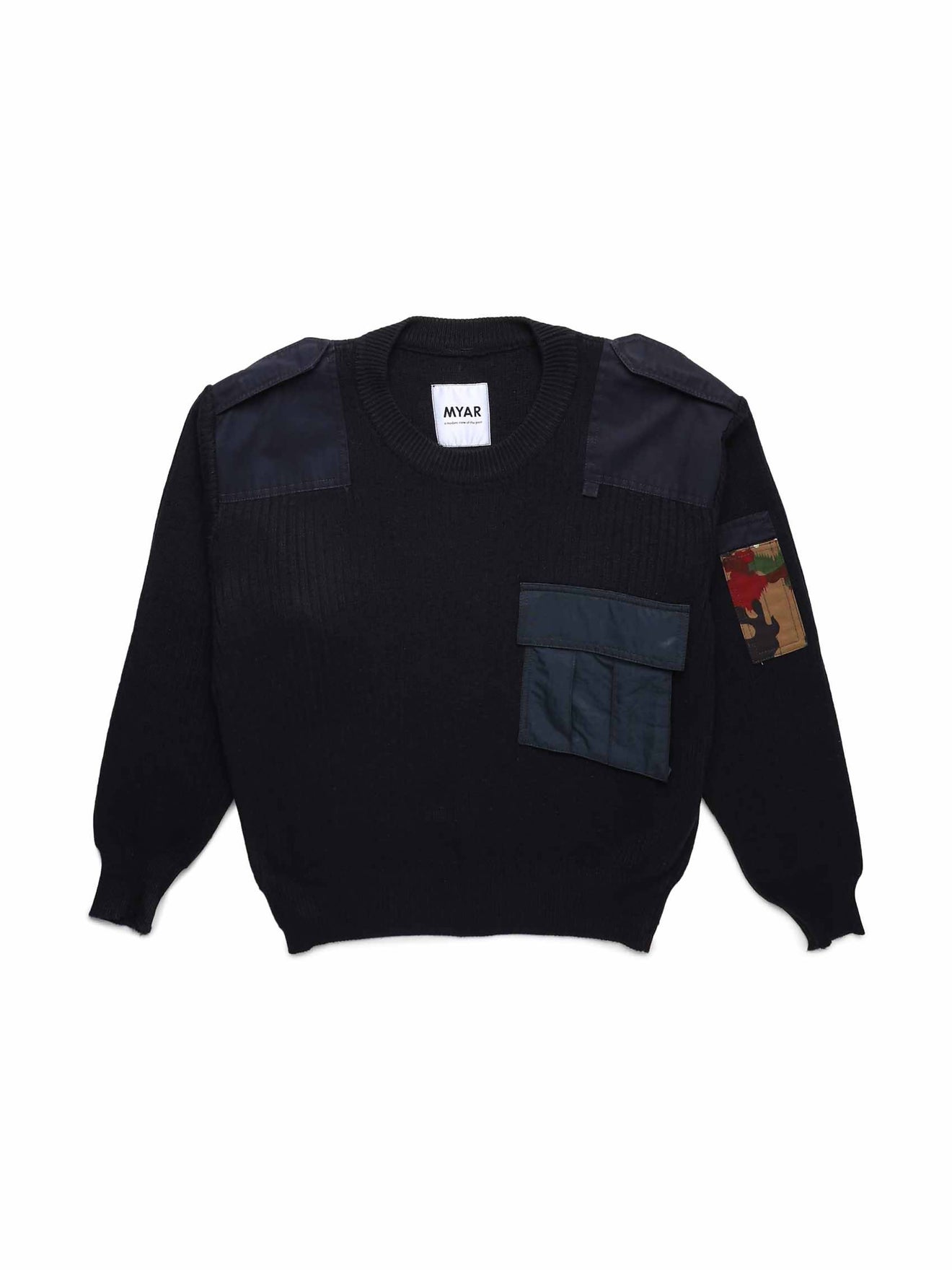 Myar Vintage Navy Blue Italian Army Sweater