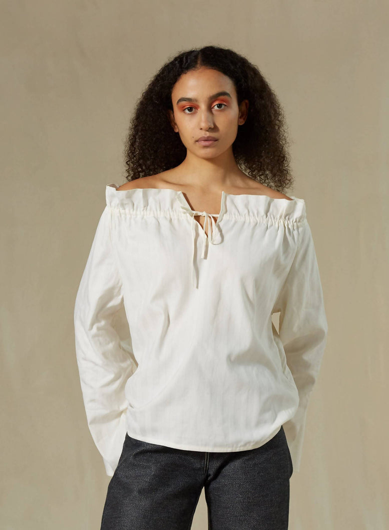 Load image into Gallery viewer, Archivist Studio Lina White Women Blouse