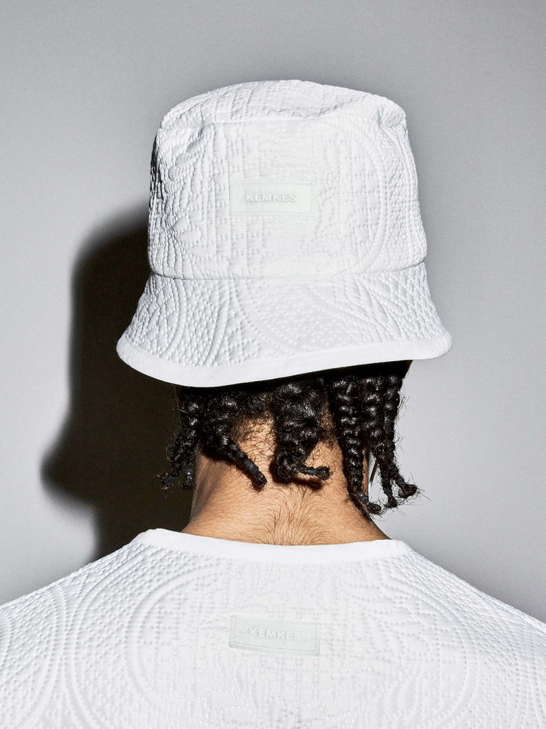 Load image into Gallery viewer, Kemkes White Technical Quilt Bucket hat