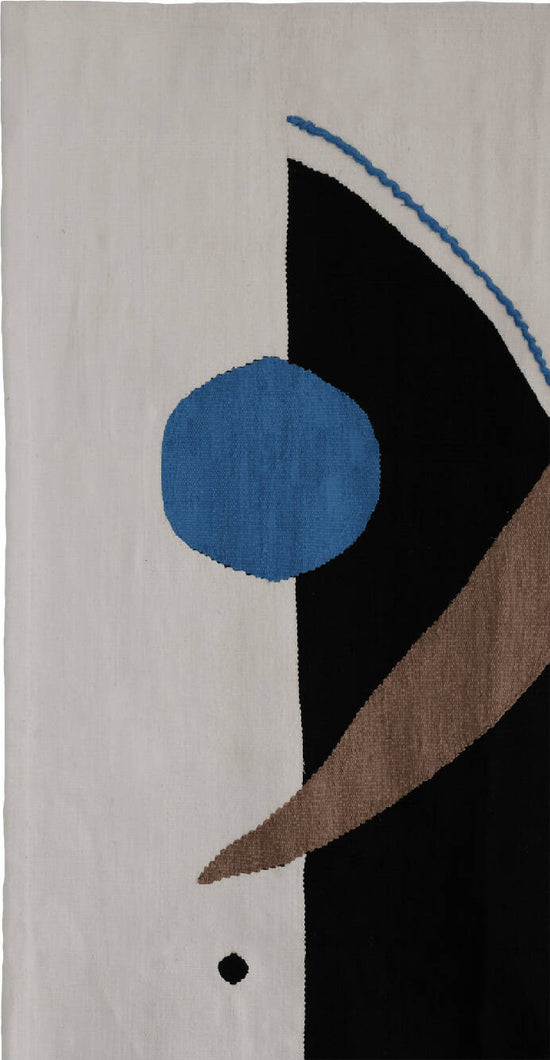 Load image into Gallery viewer, BA Blue Dots Egyptian Cotton Rug