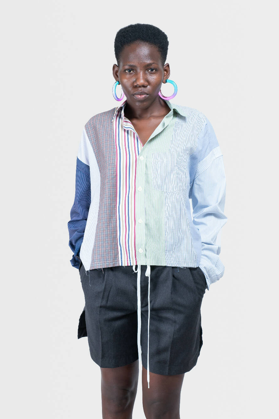 Buzigahill Mbirizi Striped Patchwork Shirt