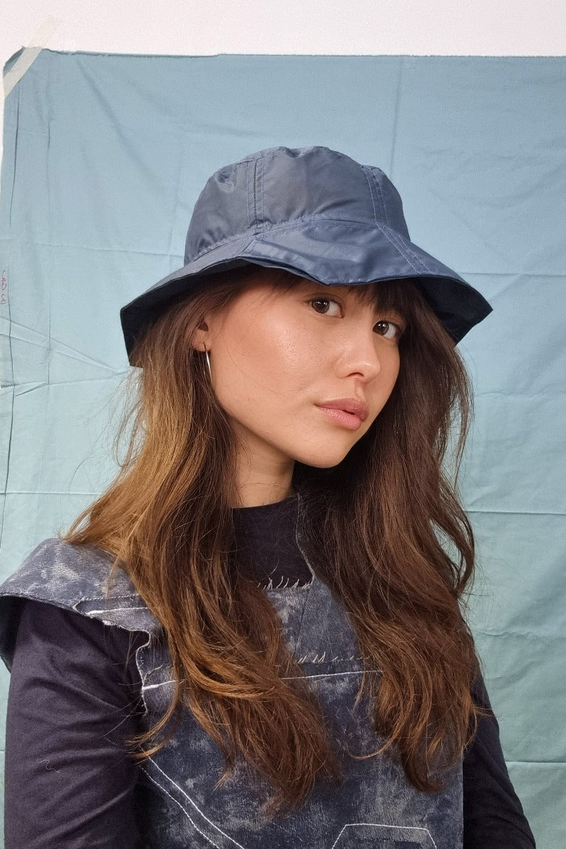 1800 Gallons LIMITED Upcycled Navy Raincoat Hexy Hat