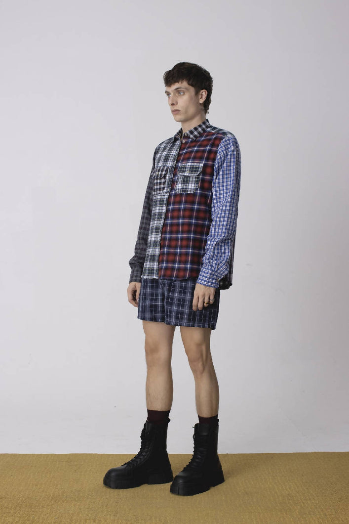 Load image into Gallery viewer, Cavia Ludo Patchwork Plaid Shirt