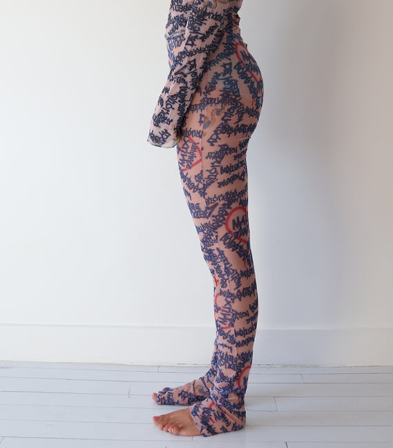 Load image into Gallery viewer, Bleu Chose Printed Mesh Pants