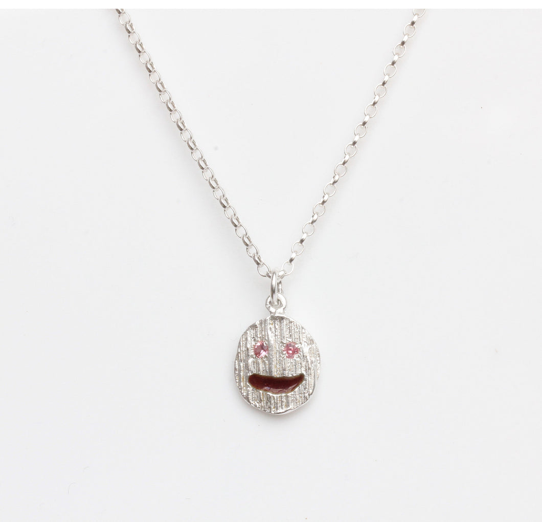 Load image into Gallery viewer, Eily O&#39;Connell Smiley face portrait Necklace