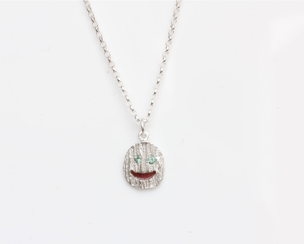 Load image into Gallery viewer, Eily O&#39;Connell Smiley face portrait Necklace