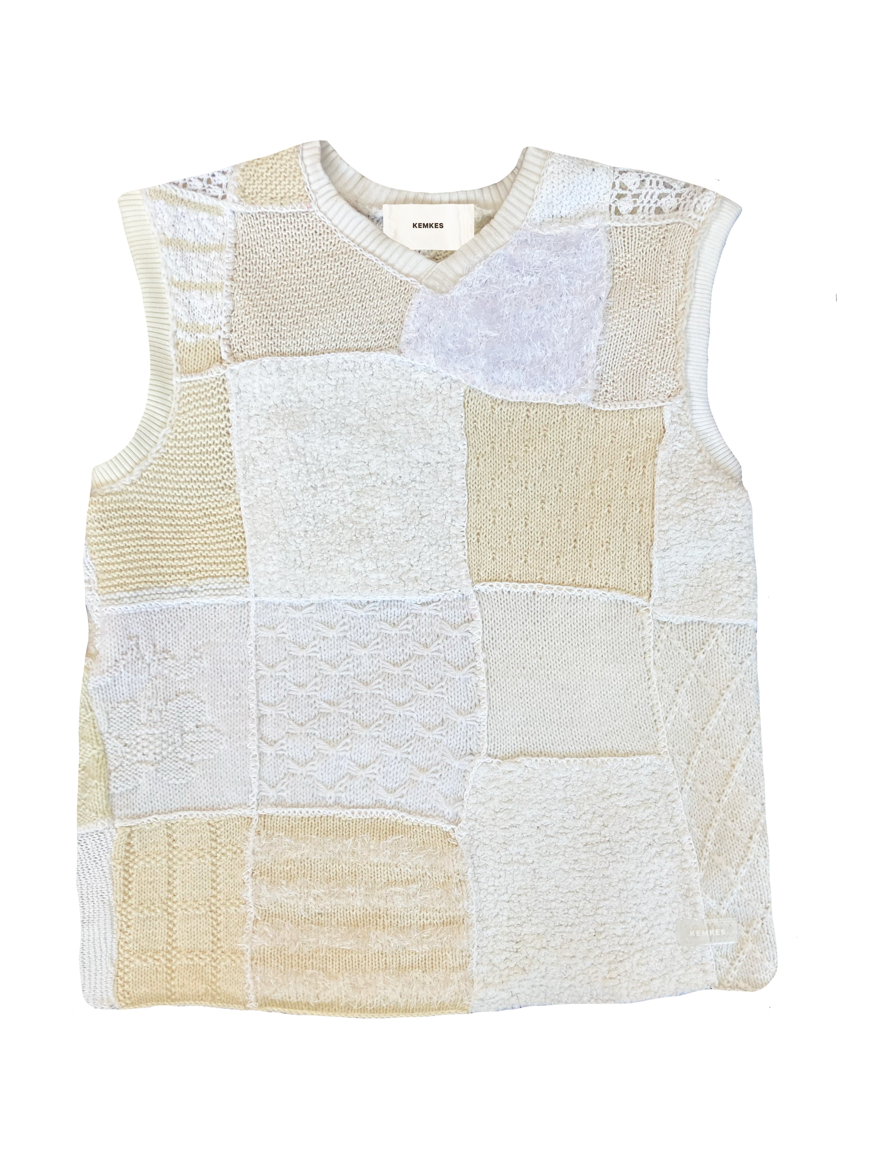 Kemkes Spencer white patchwork knit