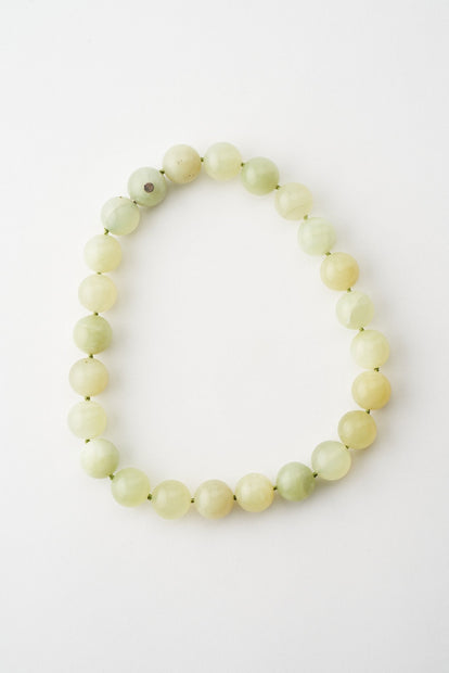 Mussels and Muscles Jade Spheres Choker