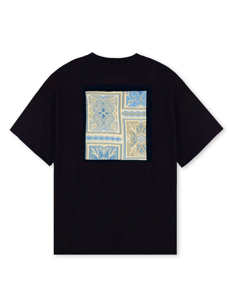 Kemkes T-shirt artwork jacquard blue