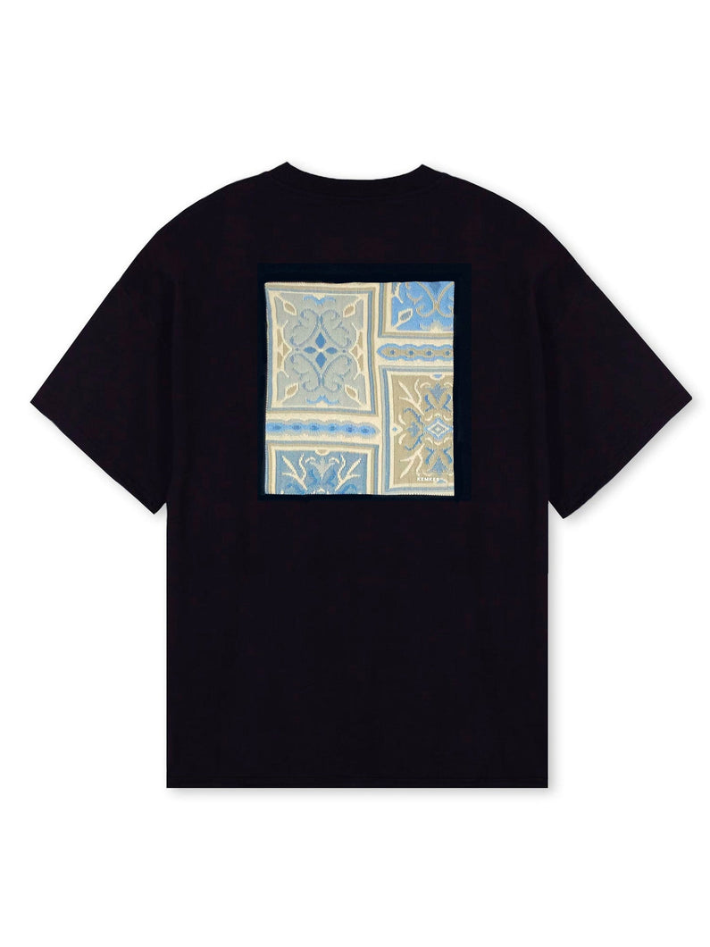 Load image into Gallery viewer, Kemkes T-shirt artwork jacquard blue