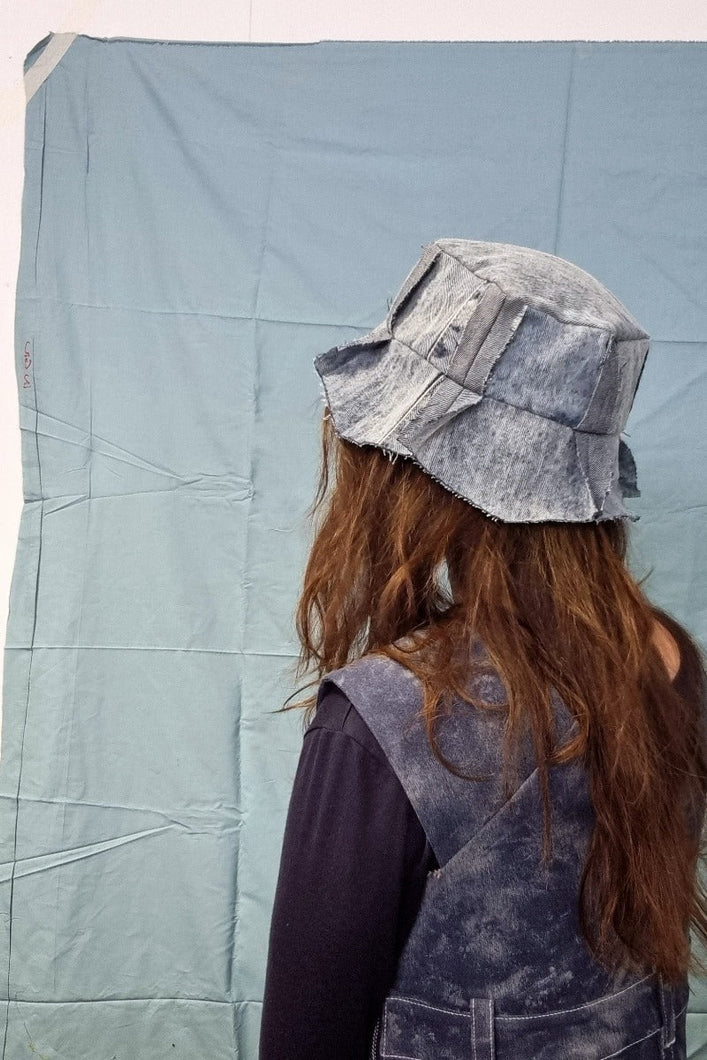 Load image into Gallery viewer, 1800 Gallons Unlined Hexy² Denim Bucket Hat