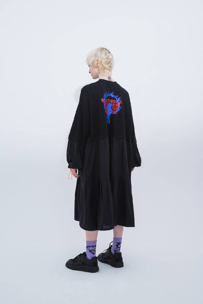 Load image into Gallery viewer, Pat Guzik Black Over the clouds Dress