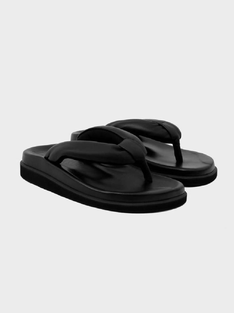 Load image into Gallery viewer, Sinobi Black Round Sandal
