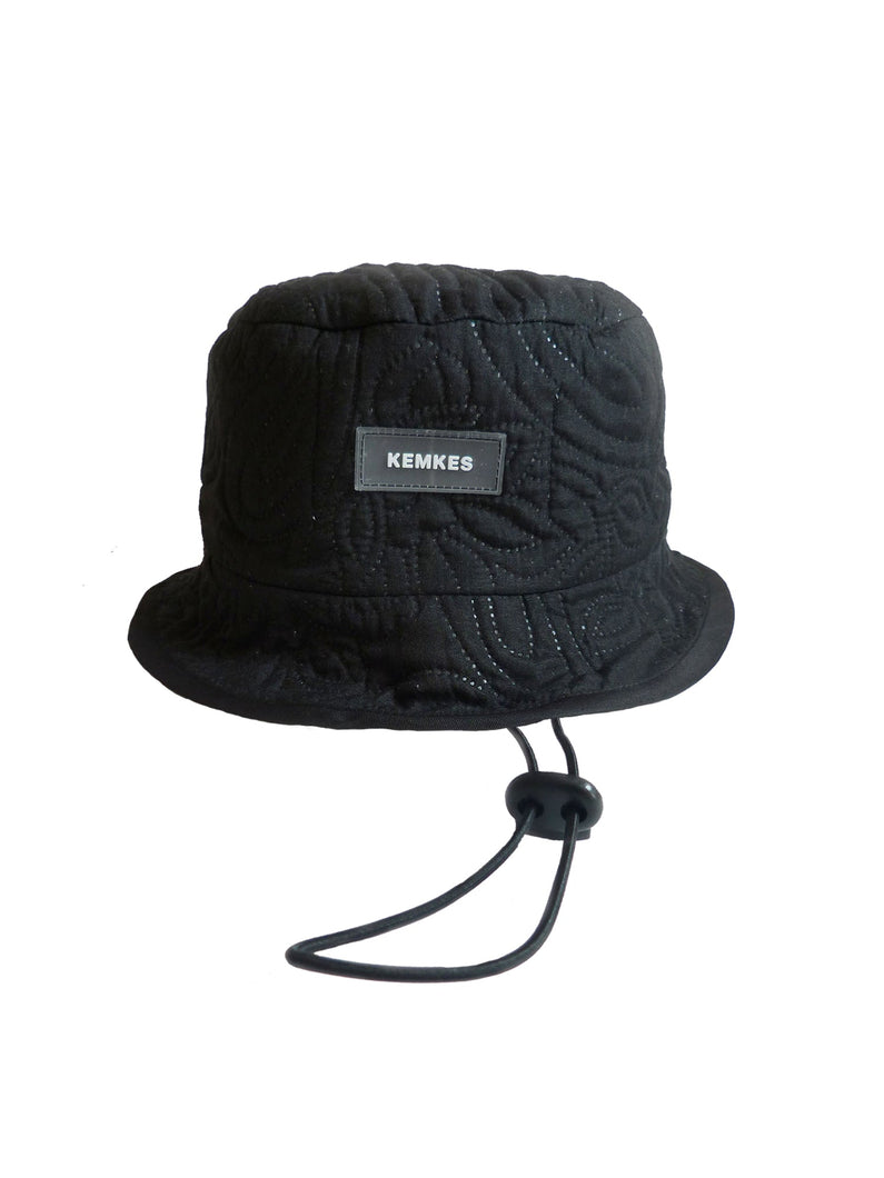 Load image into Gallery viewer, Kemkes Black Quilt Bucket Hat