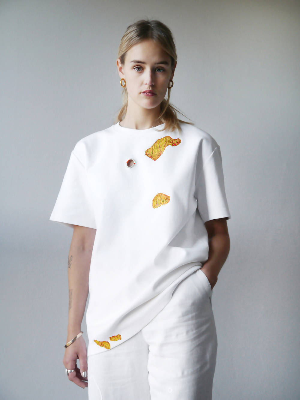 Studio Mend Vintage White Mended Acne T-Shirt