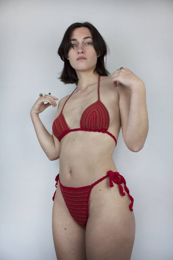 Load image into Gallery viewer, Par Cielle Flame Ribbed Bikini