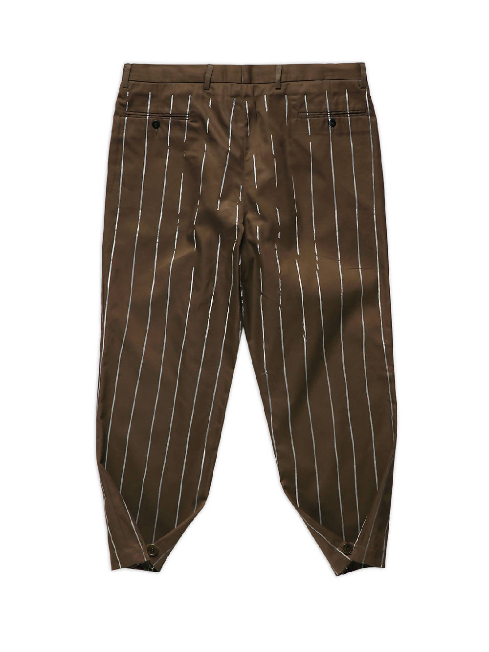 Myar Khaki Itp9E Striped Trousers