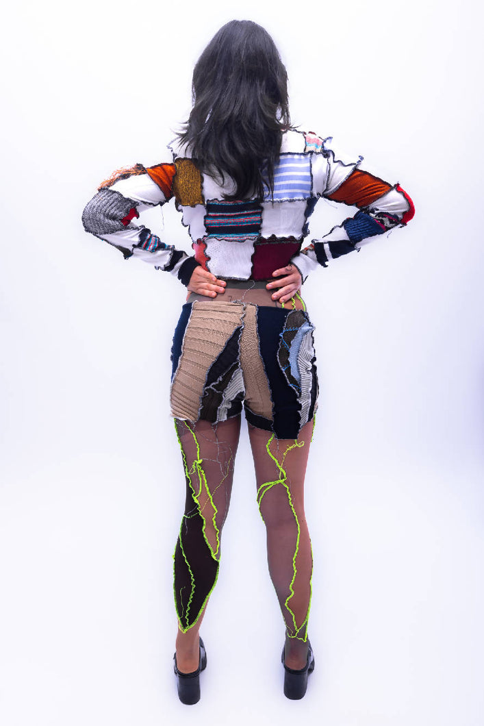 Load image into Gallery viewer, Borbala Long-sleeve Chess Top