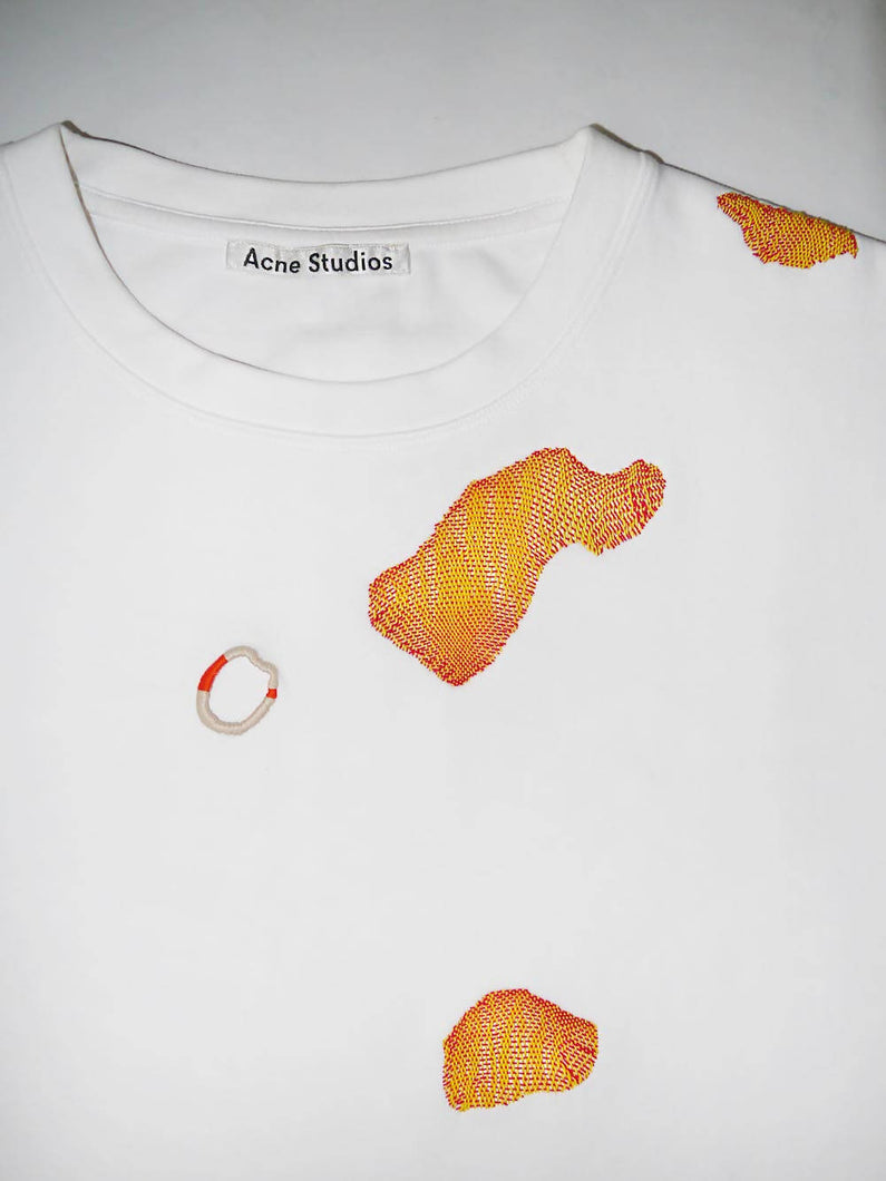 Load image into Gallery viewer, Studio Mend Vintage White Mended Acne T-Shirt