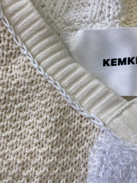 Kemkes Spencer white patchwork knit