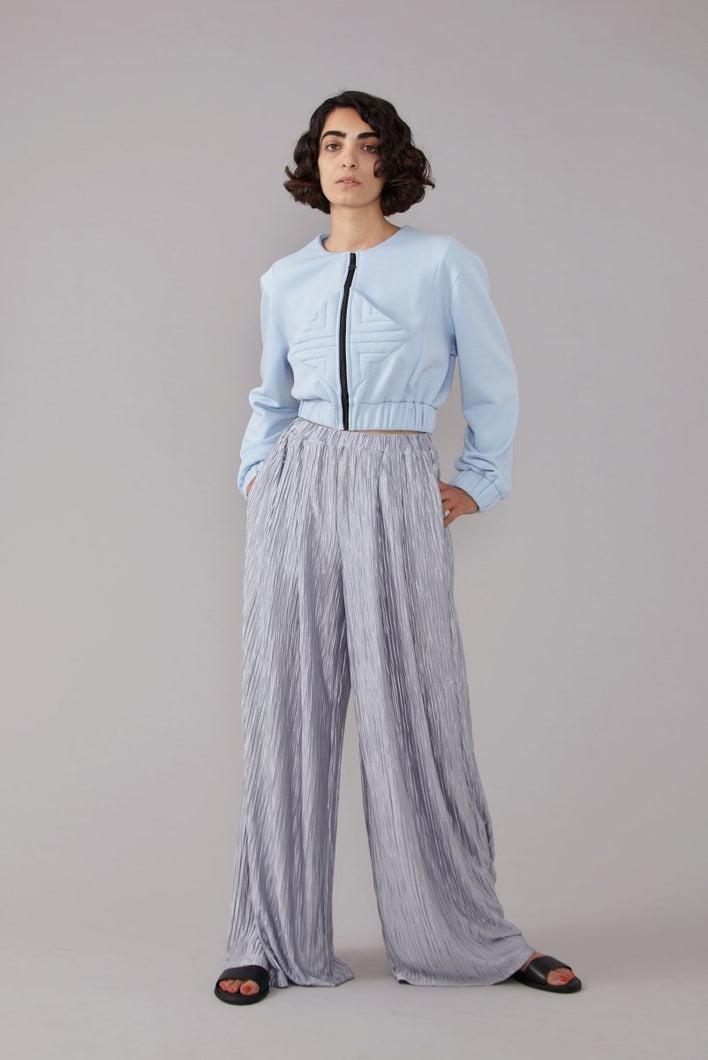 Load image into Gallery viewer, Harem Bue Plisse Trousers