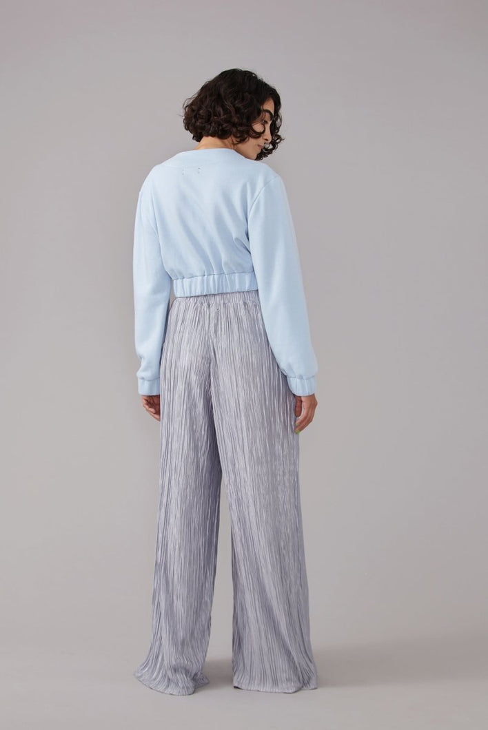 Load image into Gallery viewer, Harem Bue Plisse Trousers