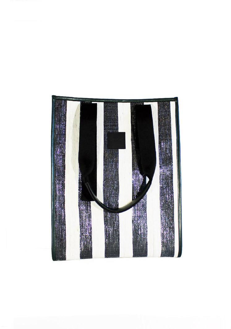 Load image into Gallery viewer, Casc8 Asgar Striped Black White Bag