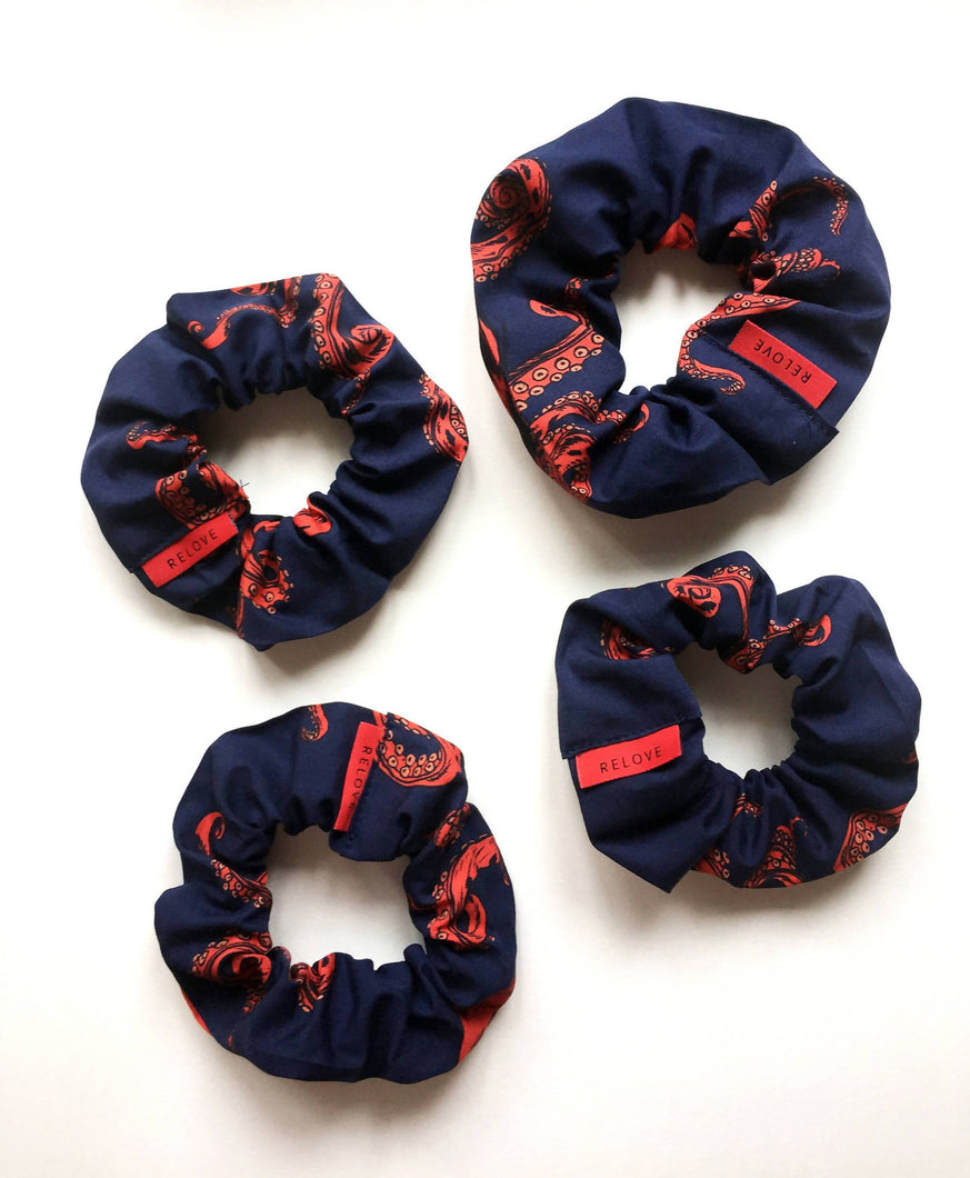 Load image into Gallery viewer, Pat Guzik From Relove Line Blue Scrunchie