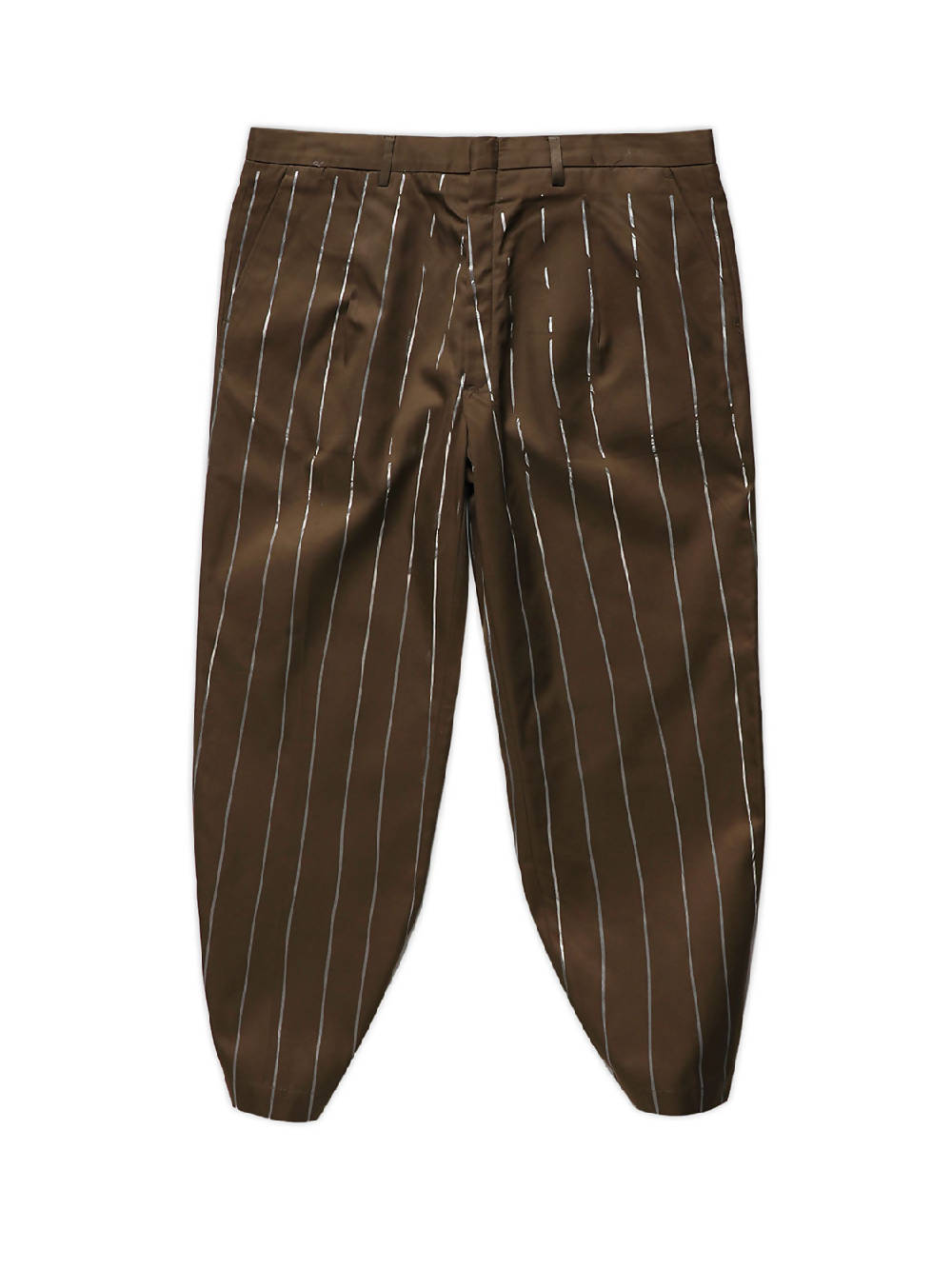 Myar Khaki Itp9E Striped Trousers
