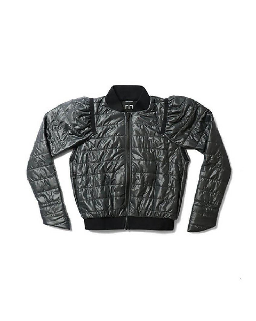 Load image into Gallery viewer, Multiple Identities Grey Poly Bomber mi_05.02.03